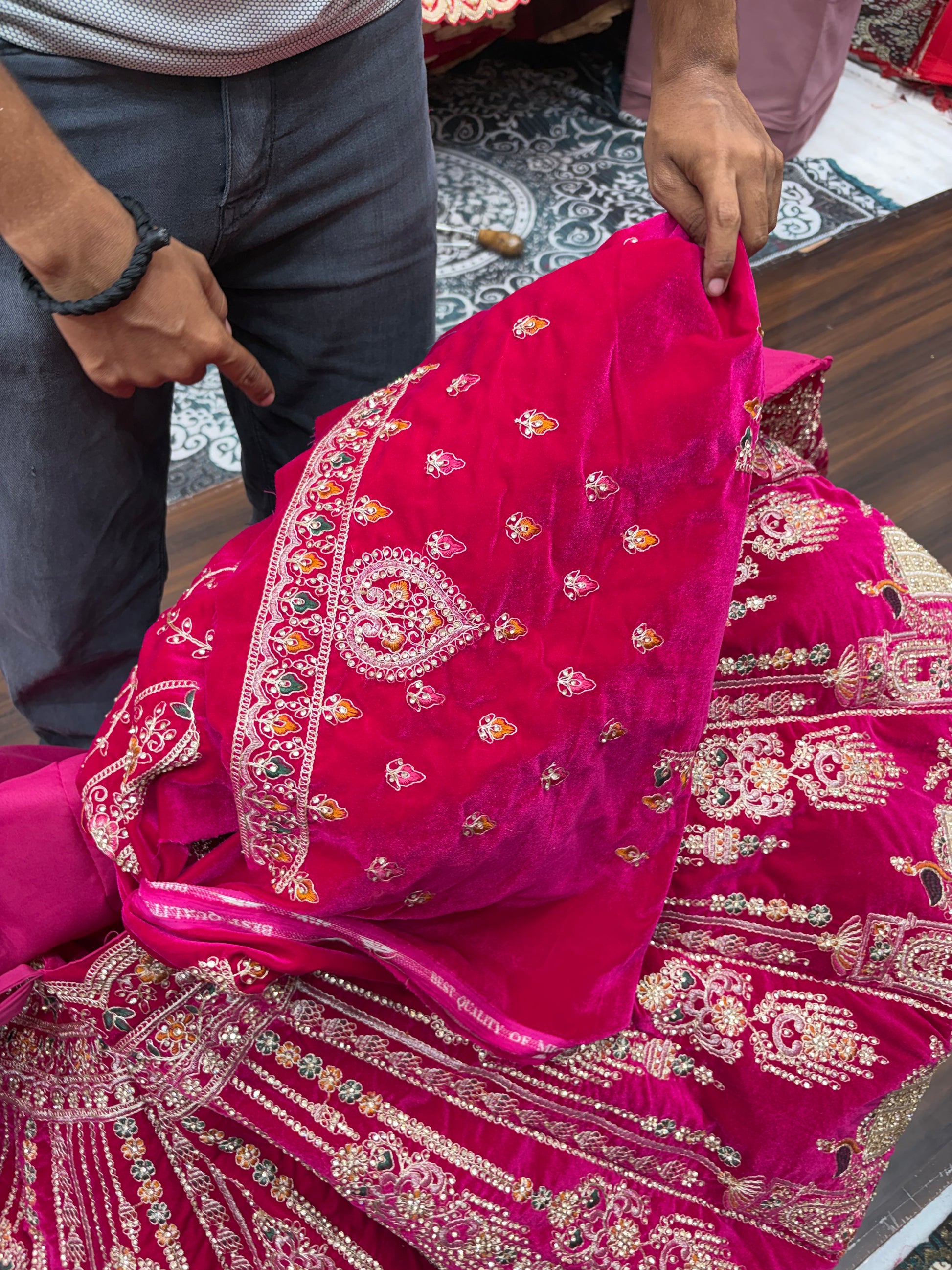 Rani Pink Doli Barat Ball Bridal Lehenga - Shopping World