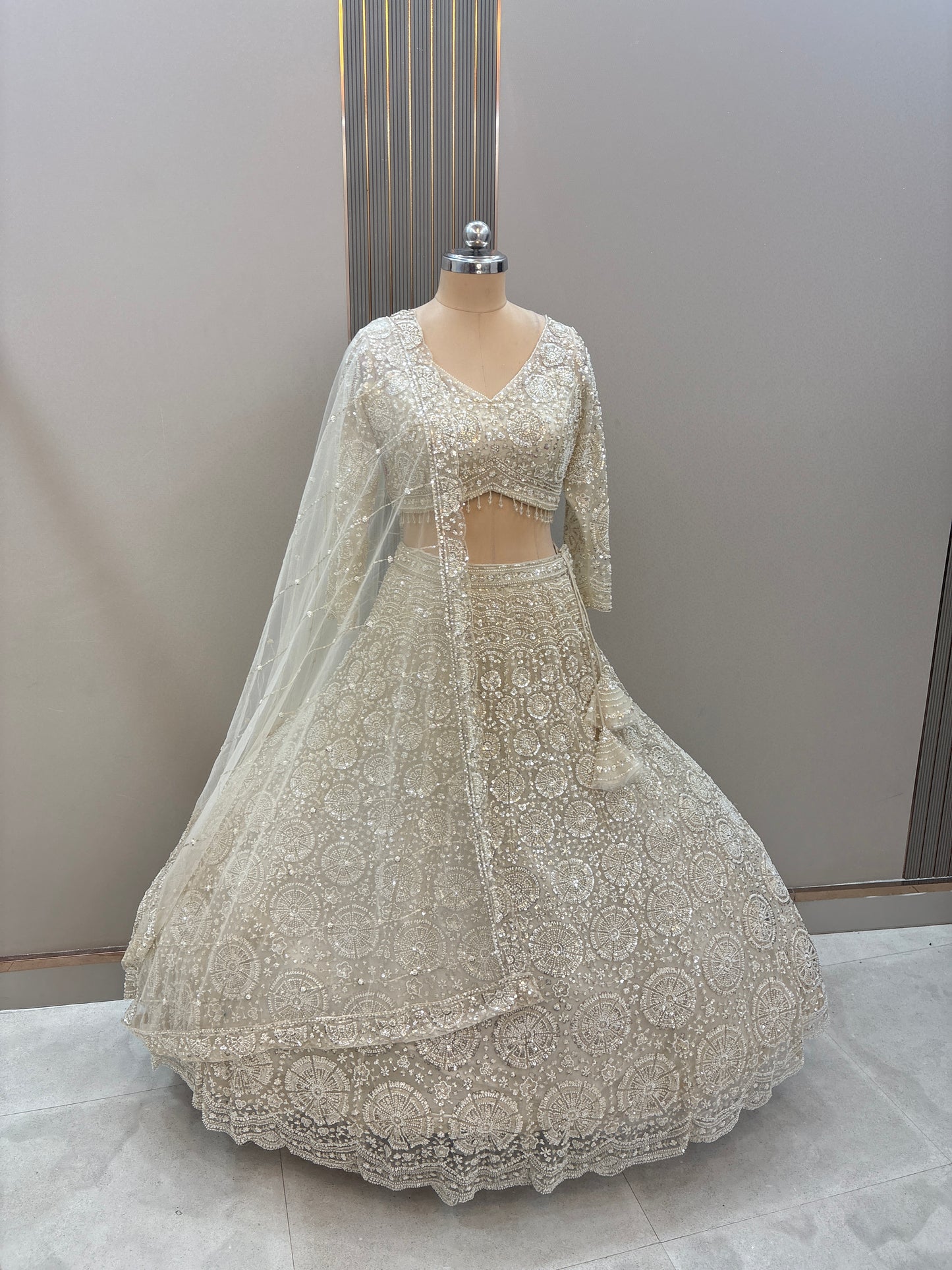 Gorgeous Cherry red on red Monotone Crop top Lehenga