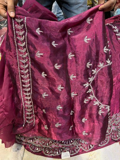 Bonita lehenga granate ❤️