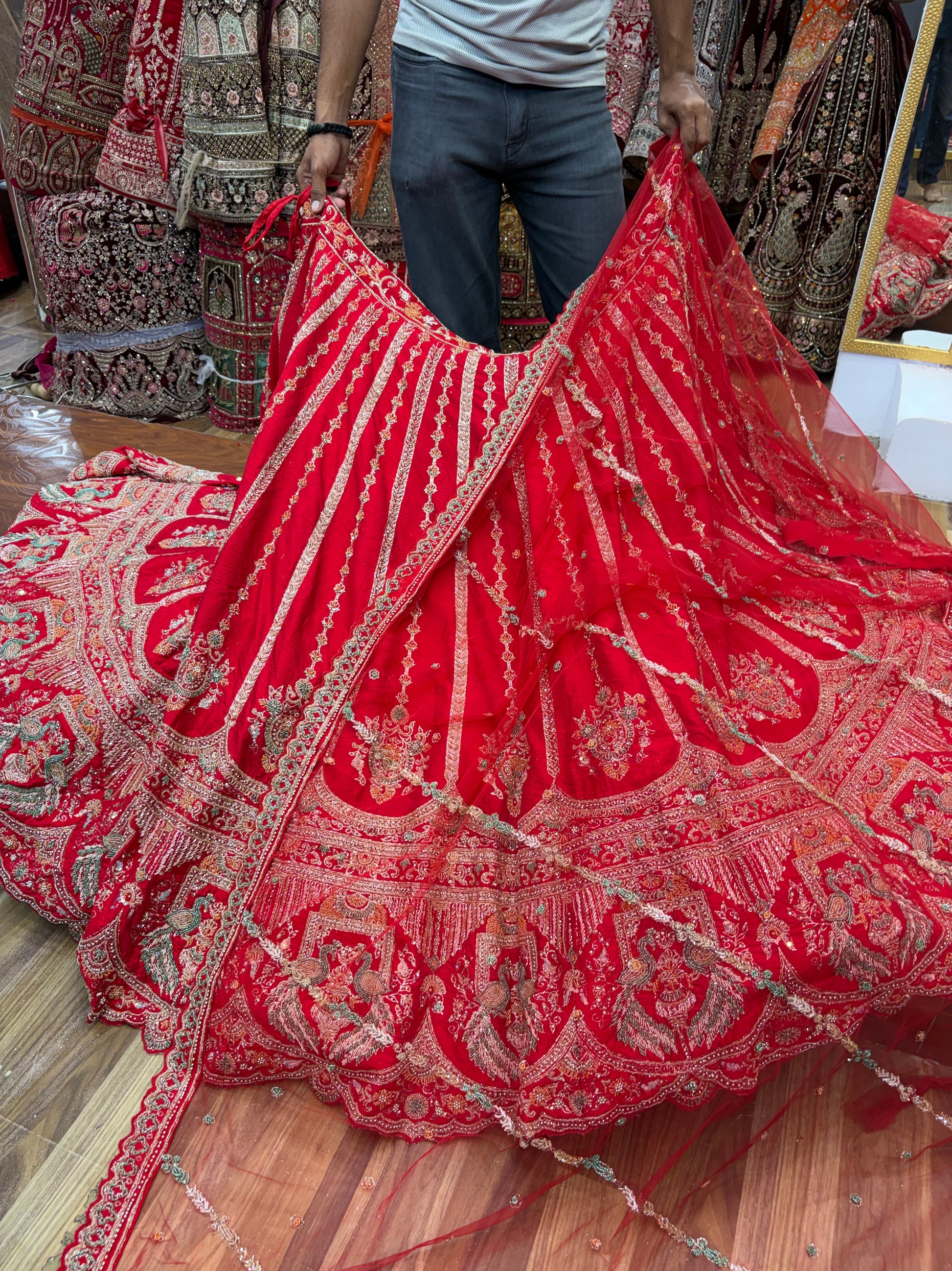 Heavy Rani Pink Bridal Lehenga - Shopping World