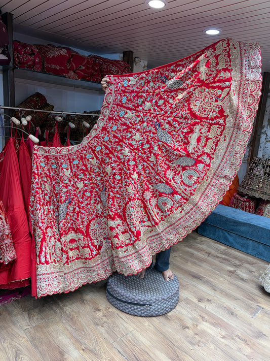 Rani Pink PeacockBridal Lehenga