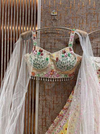 Baby Pink Pdp Crop Top Lehenga