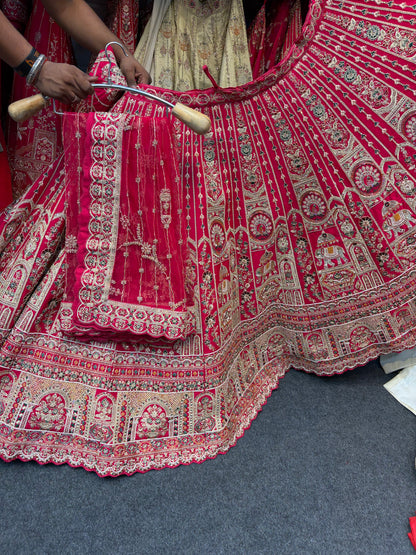 Rani Pink Designer Bridal Lehenga
