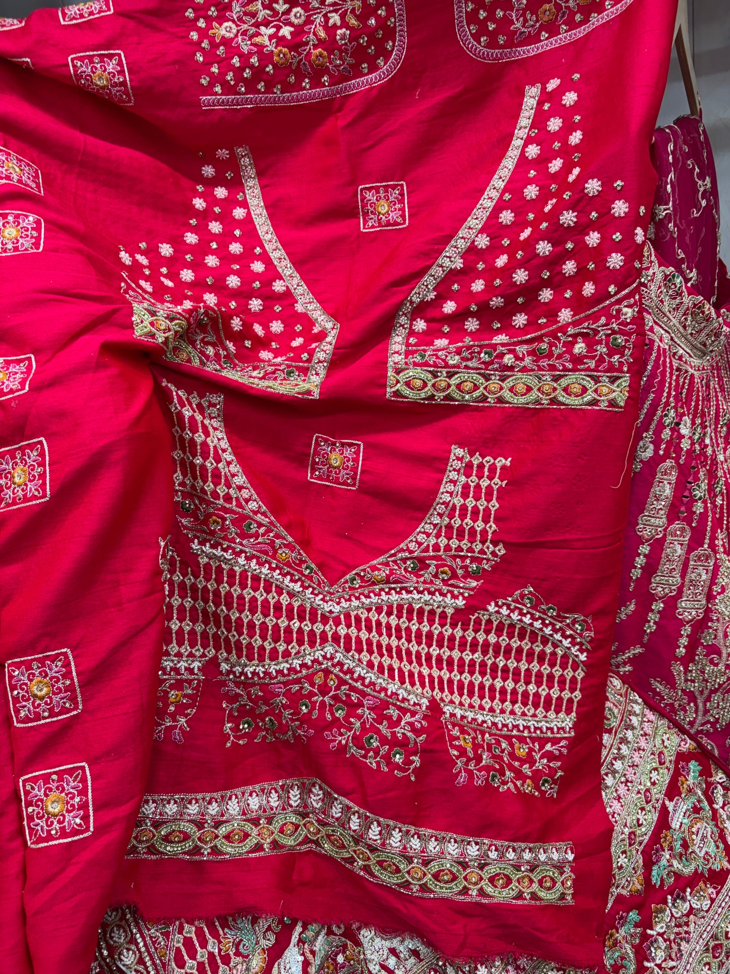 Rani pink Gajraj Bridal Lehenga