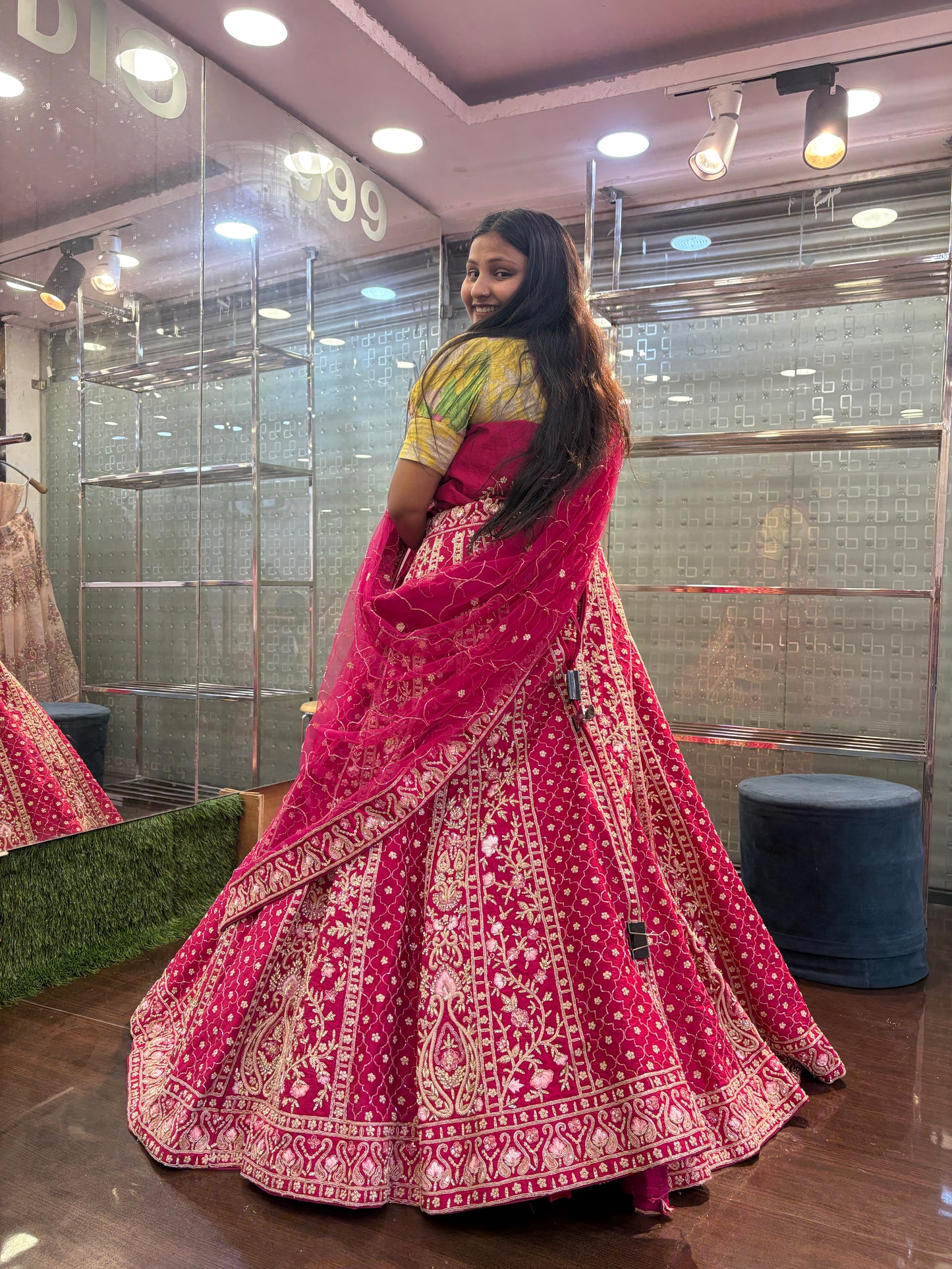 Astonishing red bridal Lehenga