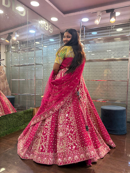 Astonishing red bridal Lehenga