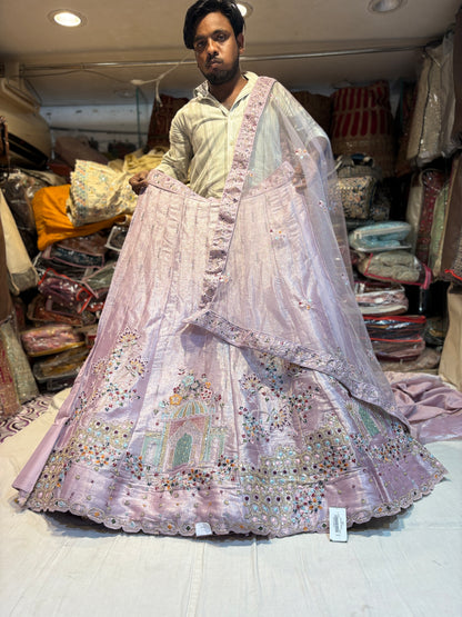 Glamorous palace baby pink Lehenga