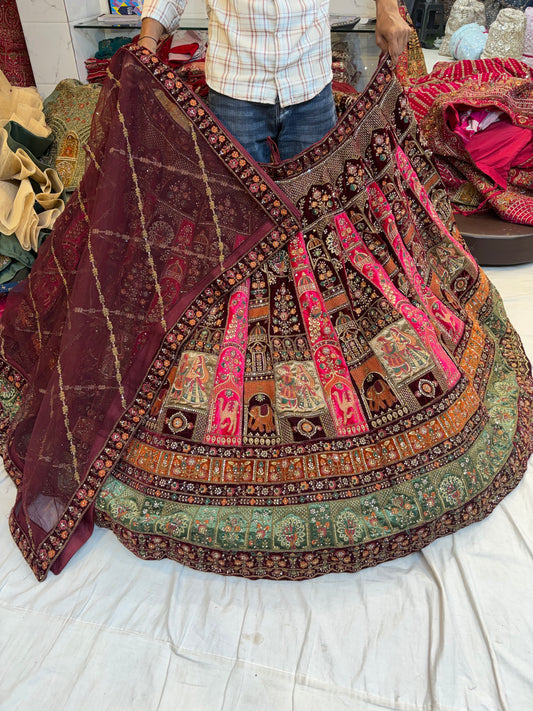 Maroon Bridal Lehenga