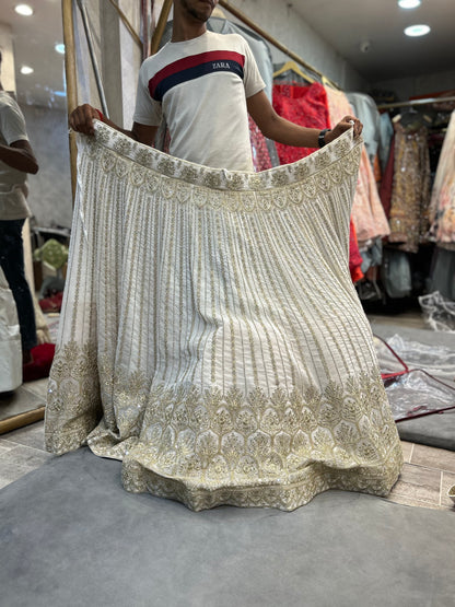 Something different white Lehenga