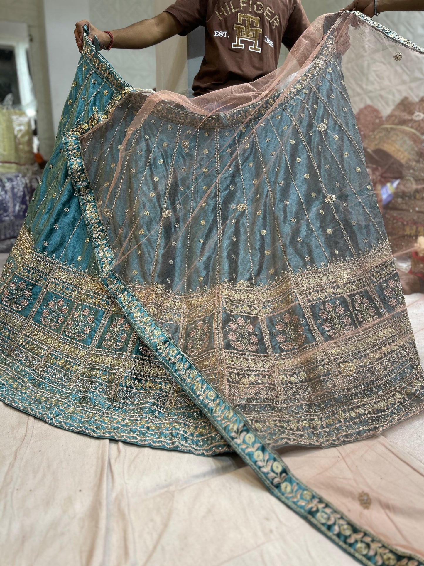 Pretty blue Sabhyasachi lehenga
