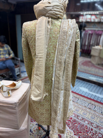 Pista green sherwani