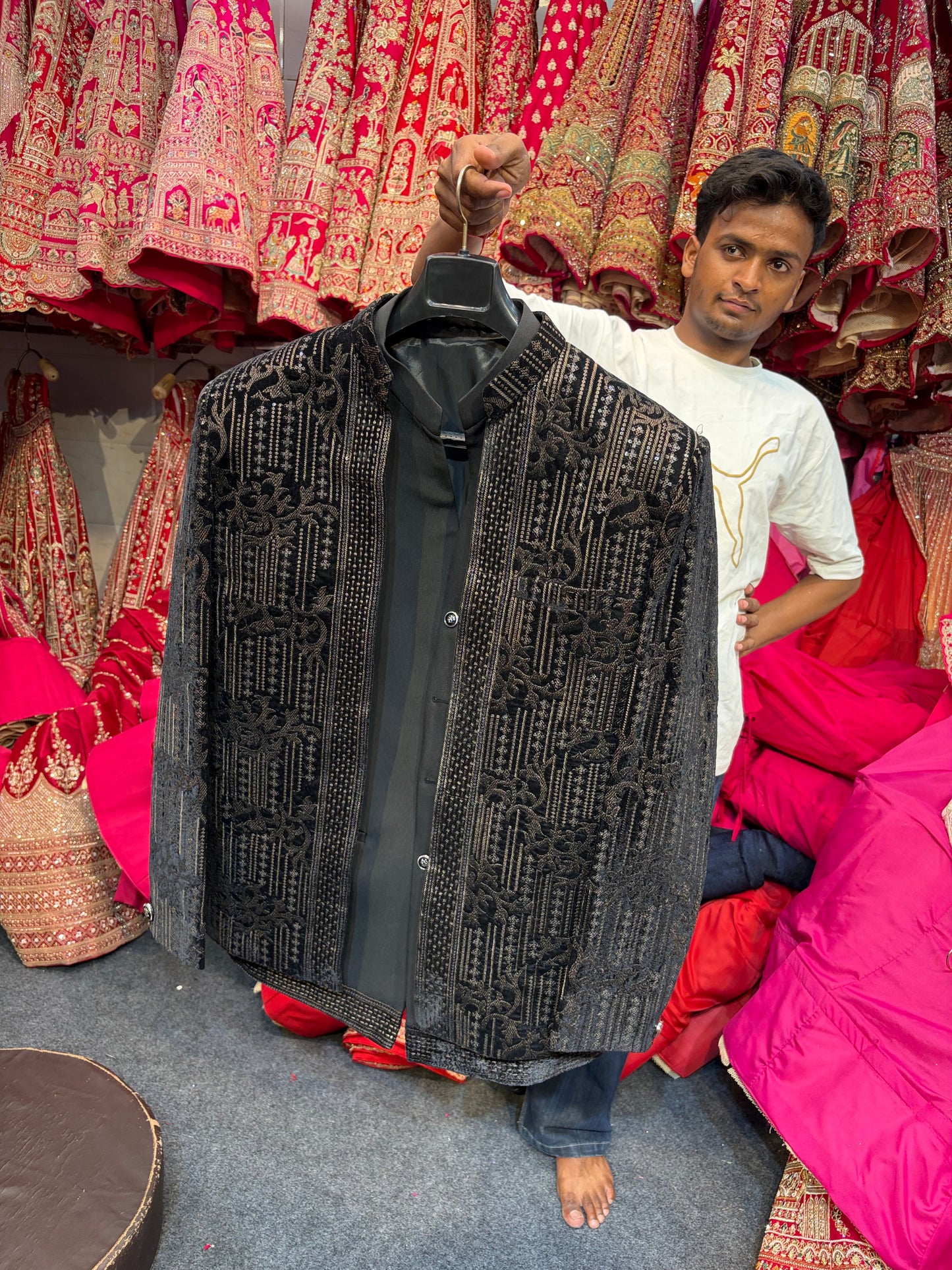 Black Mens Wear Indo Western Dress