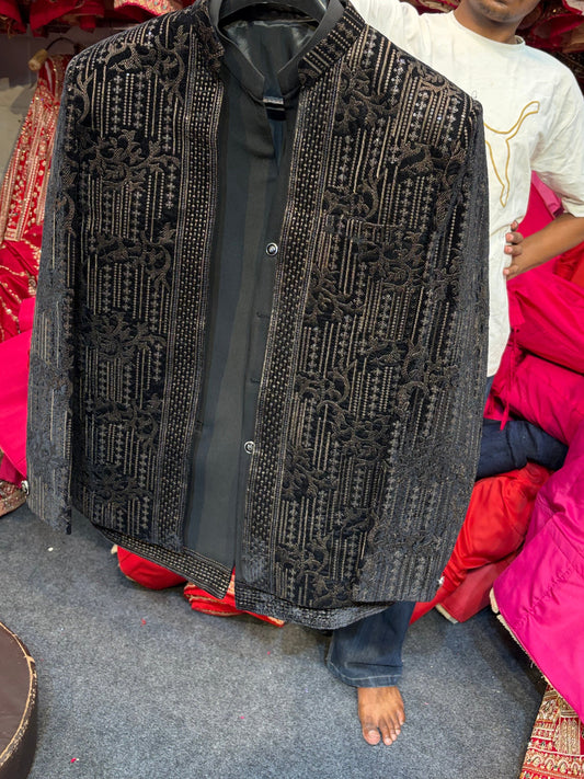 Black Mens Wear Indo Western Dress
