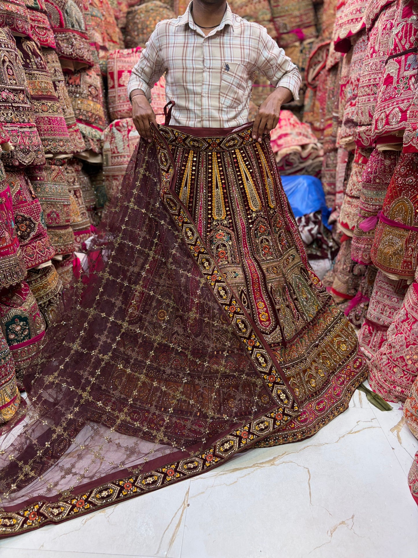 Maroon Bridal Lehenga