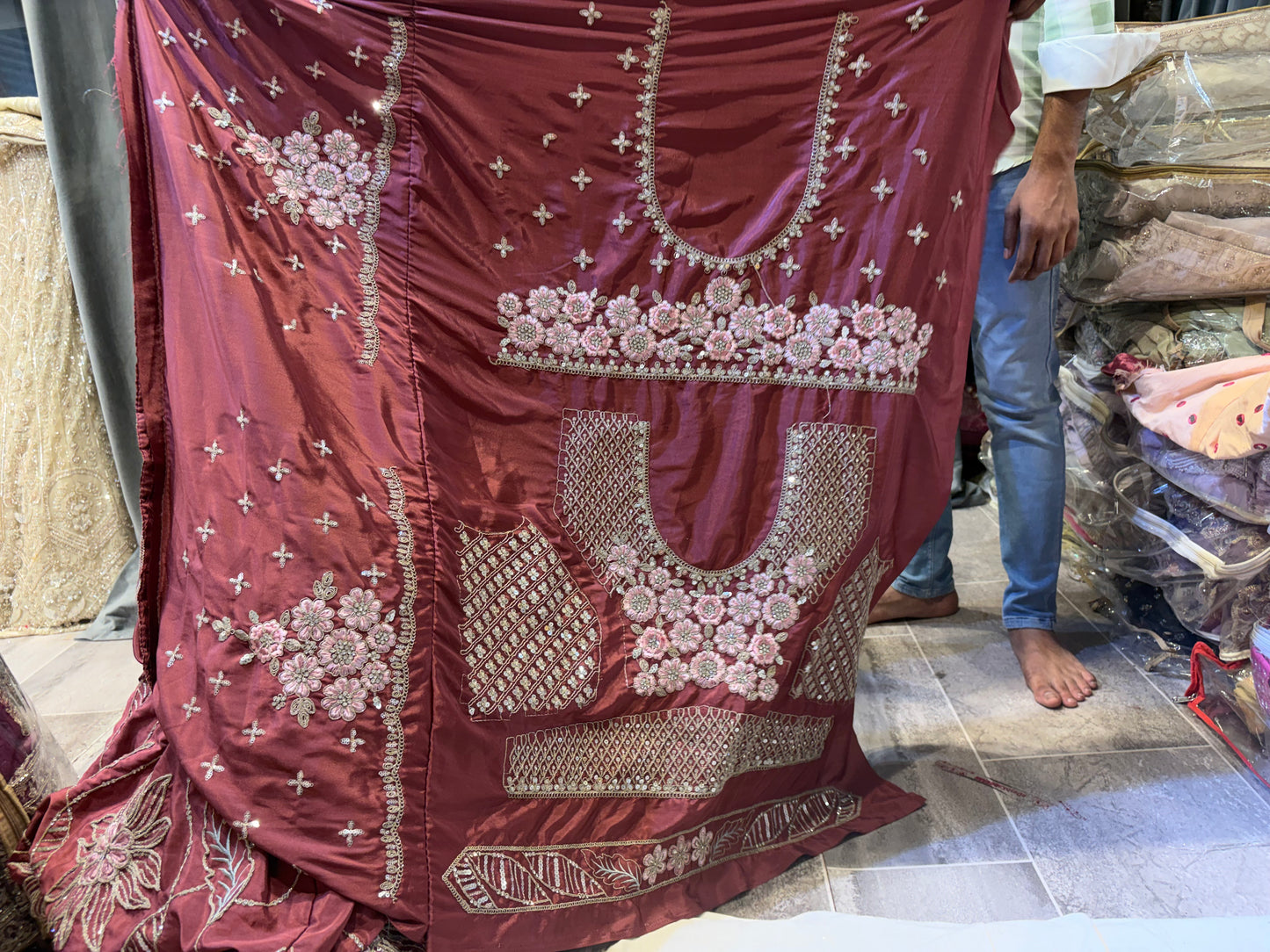 Peach pink Lehenga