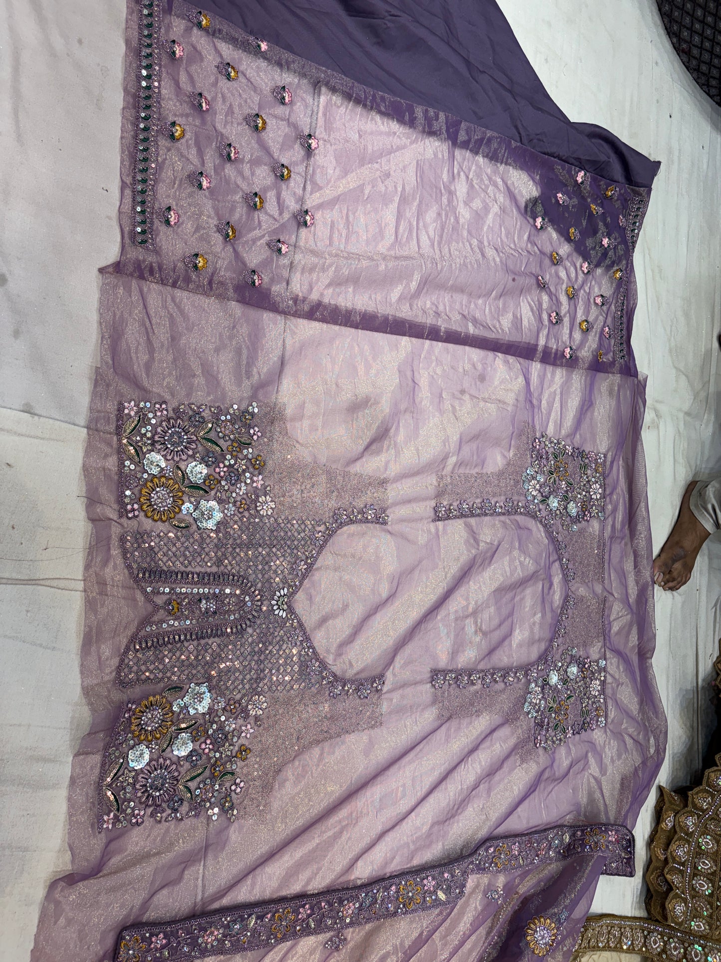 Engaging maroon summer cotton unstitched suit ( free size )