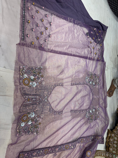 Engaging maroon summer cotton unstitched suit ( free size )