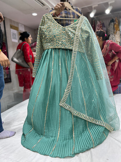 Pretty sea green lehenga