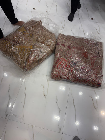 Something Different maroon peach Double Duptta Lehenga Happy Customer