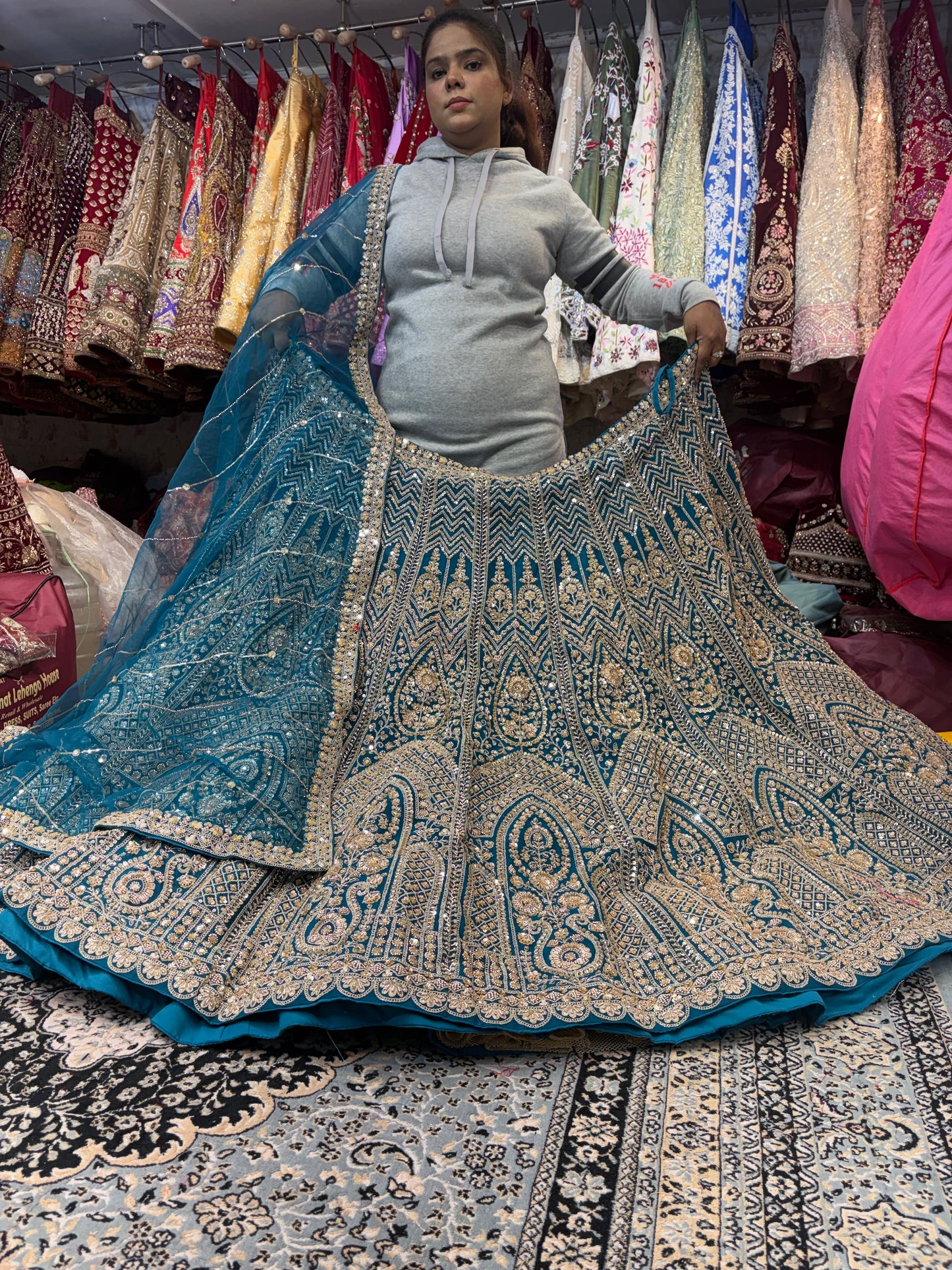 Good looking Blue Embroidery Lehenga