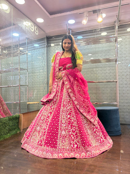 Astonishing red bridal Lehenga