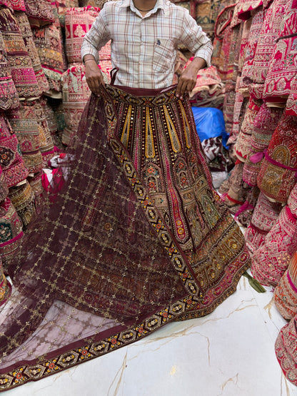 Maroon Bridal Lehenga