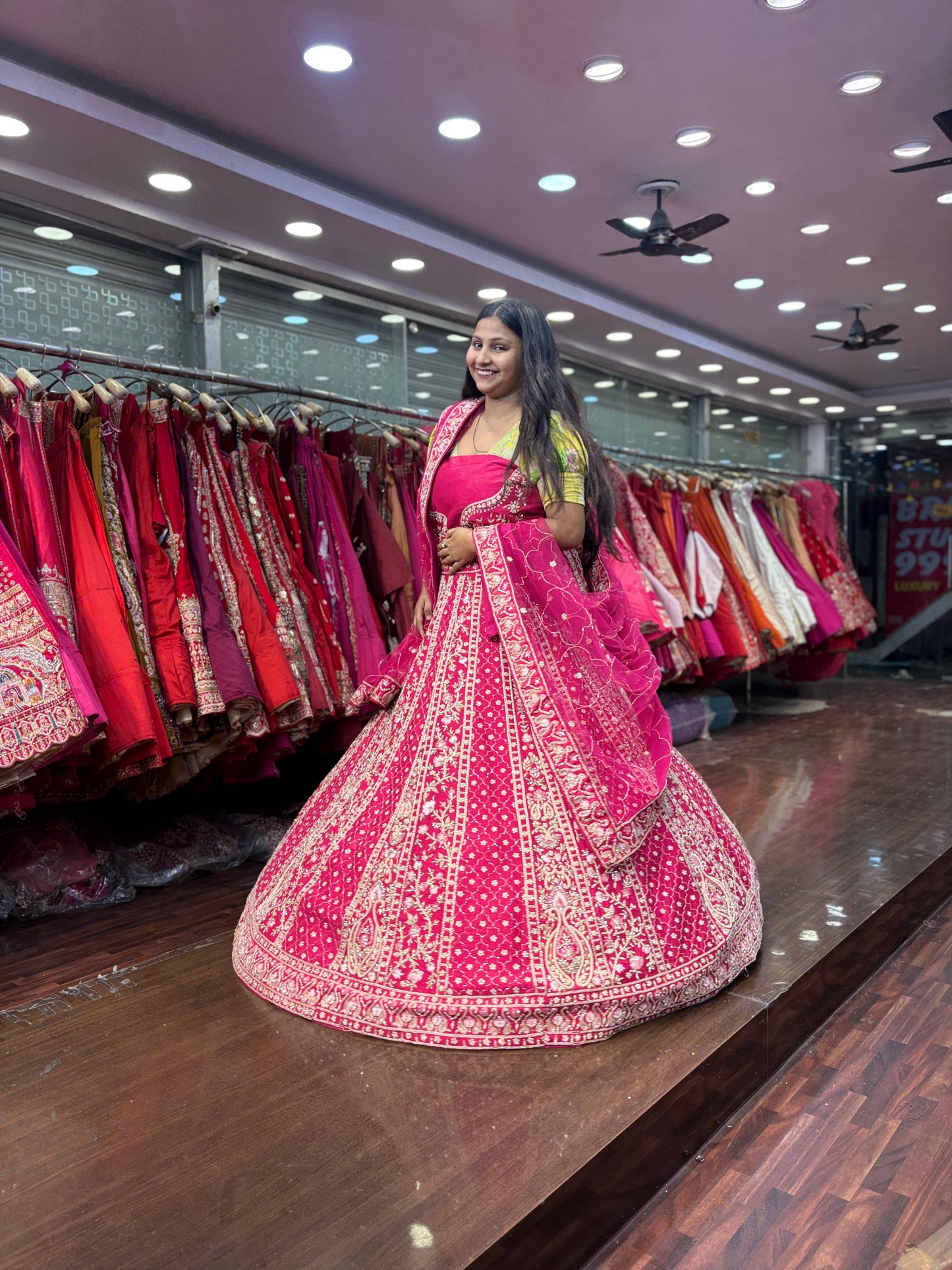 Astonishing red bridal Lehenga