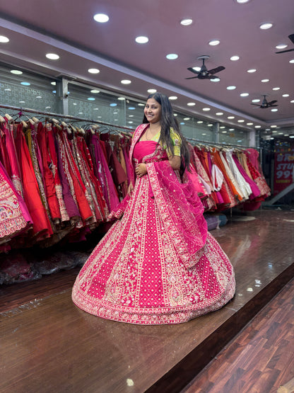 Astonishing red bridal Lehenga