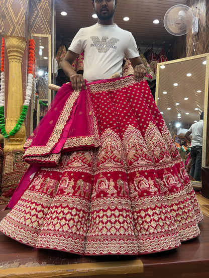 Designer Red Doli Barat Ball bridal Lehenga