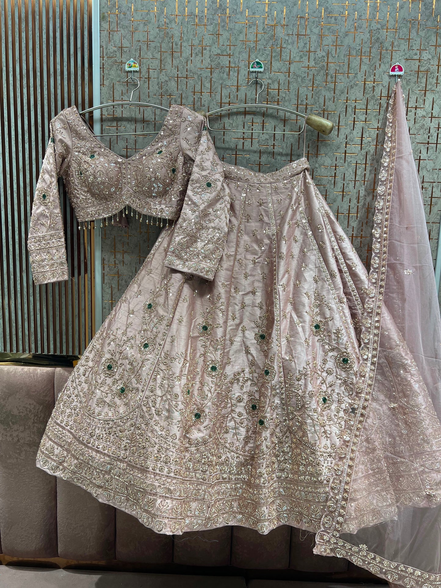 Baby Pink Crop Top Lehenga