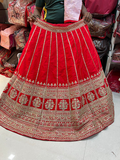 Majestic Red bridal lehenga Happy Customer