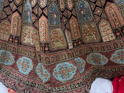 Royal maroon bridal Lehenga happy customer