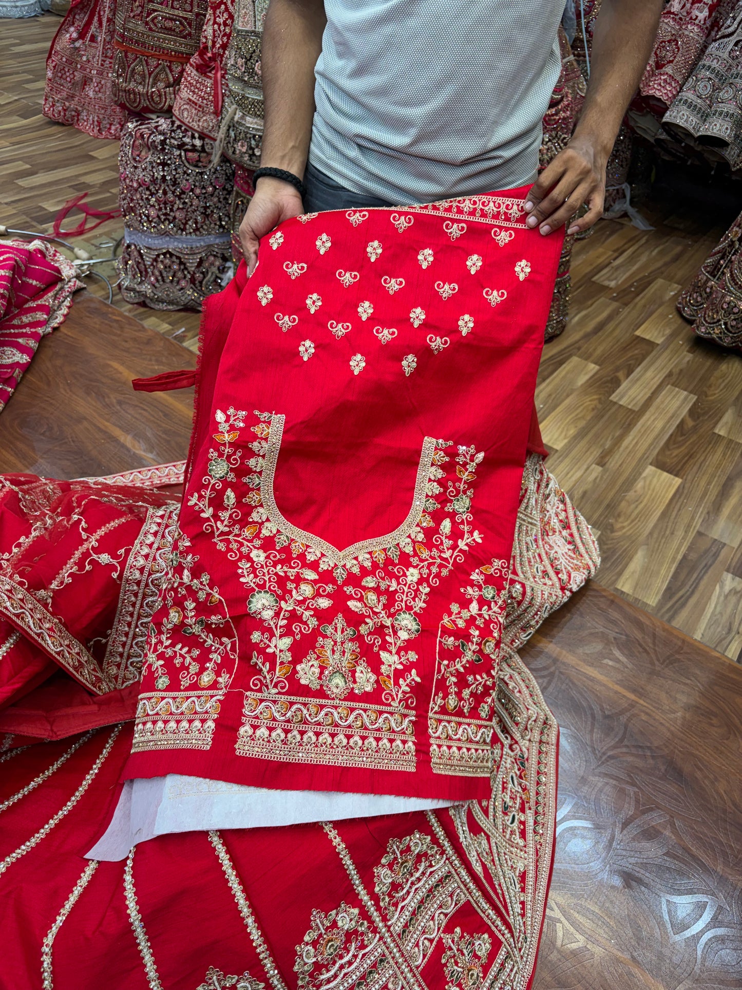 Rani Pink sabyasachi Peacock Designer Bridal Lehenga