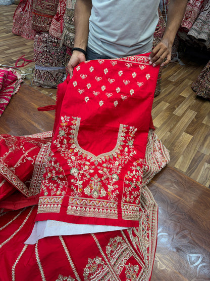 Rani Pink sabyasachi Peacock Designer Bridal Lehenga