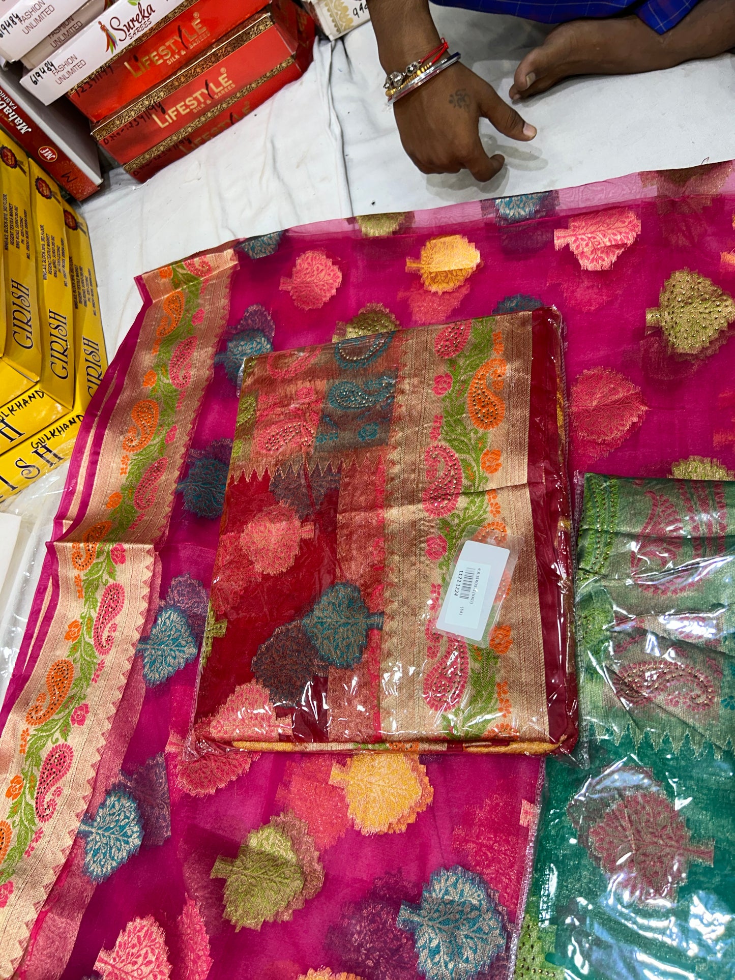 Golden Yellow haldi mehendi saree