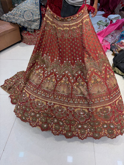 Maroon long peplum Farshi Gaharara Dress Special