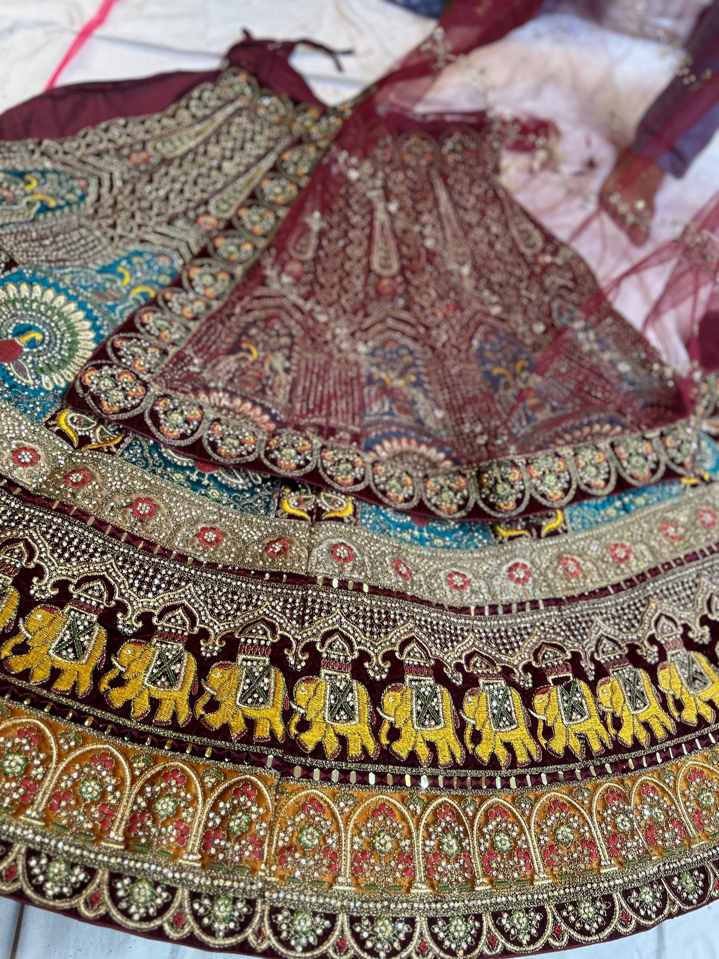 Lovely peacock bridal lehenga