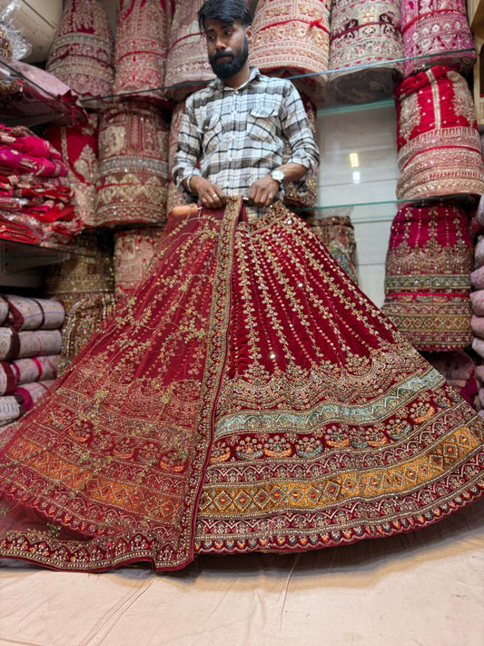 Maroon Bridal Lehenga