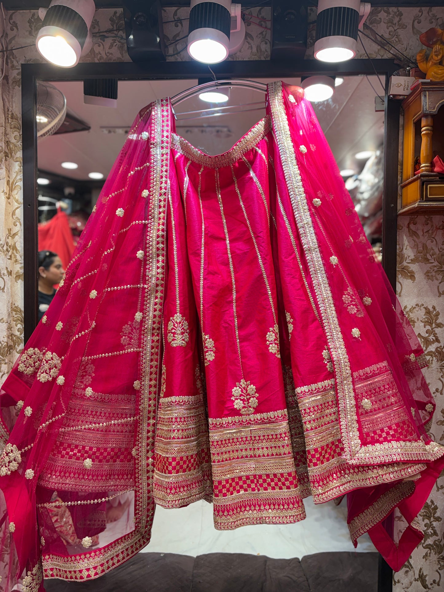 Beautiful Rani pink Bridal Lehenga