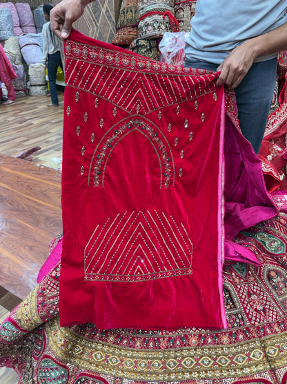 Rani pink Bridal Lehenga