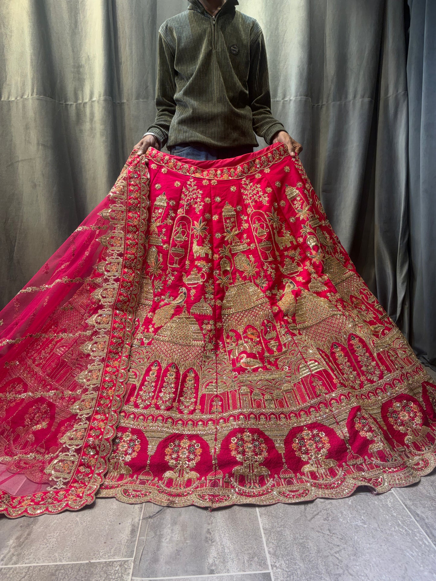 Pretty Rani pink bridal Lehenga