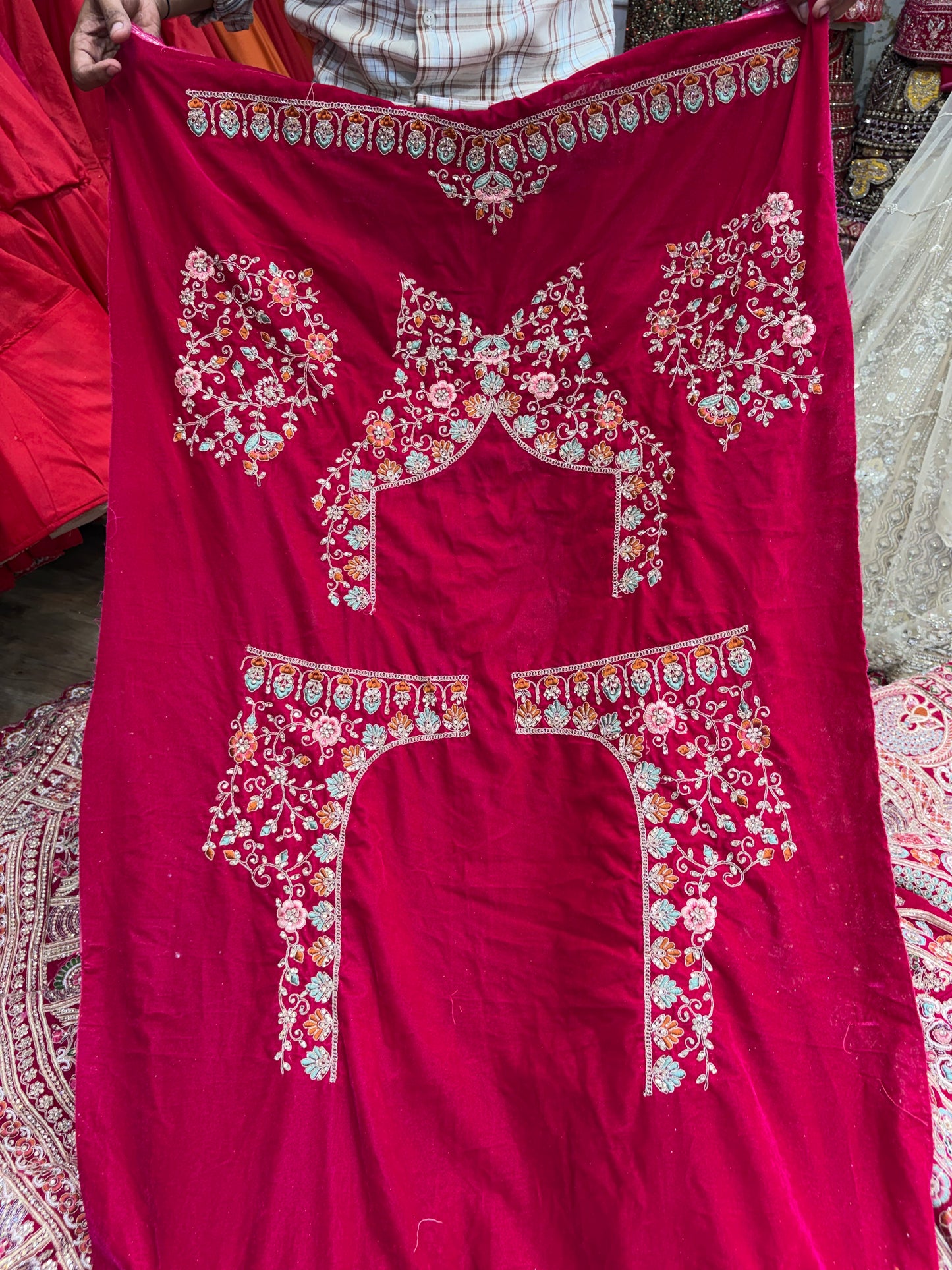 Rani pink Peacock Bridal Lehenga