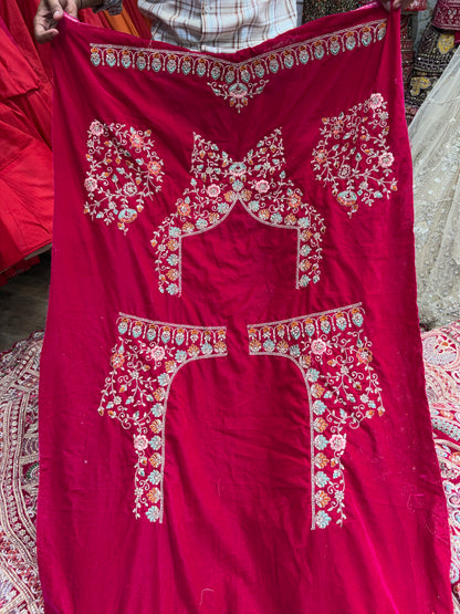 Rani pink Peacock Bridal Lehenga