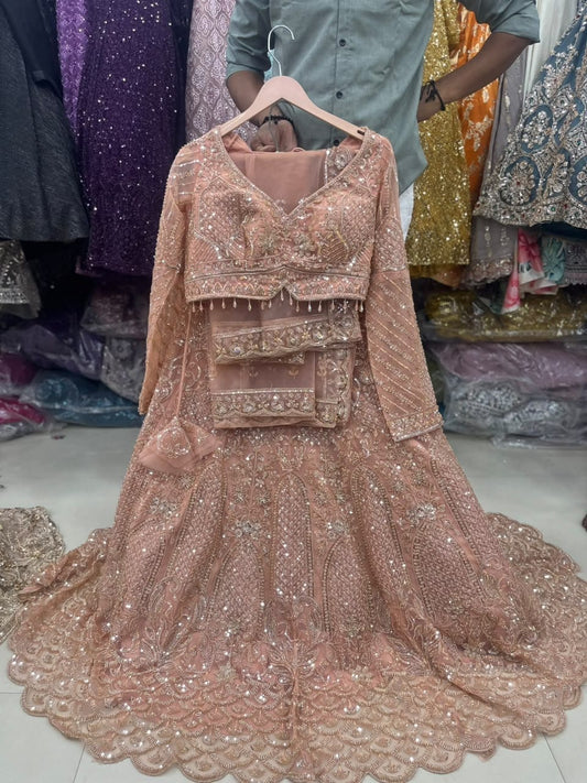 Sky Blue Crop Top Lehenga (Copy)