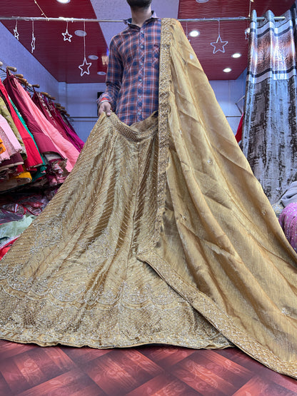 Glamorous golden lehenga