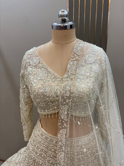 Gorgeous Cherry red on red Monotone Crop top Lehenga