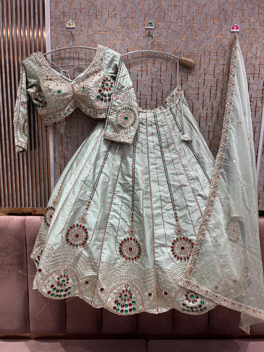 Golden crop top Lehenga
