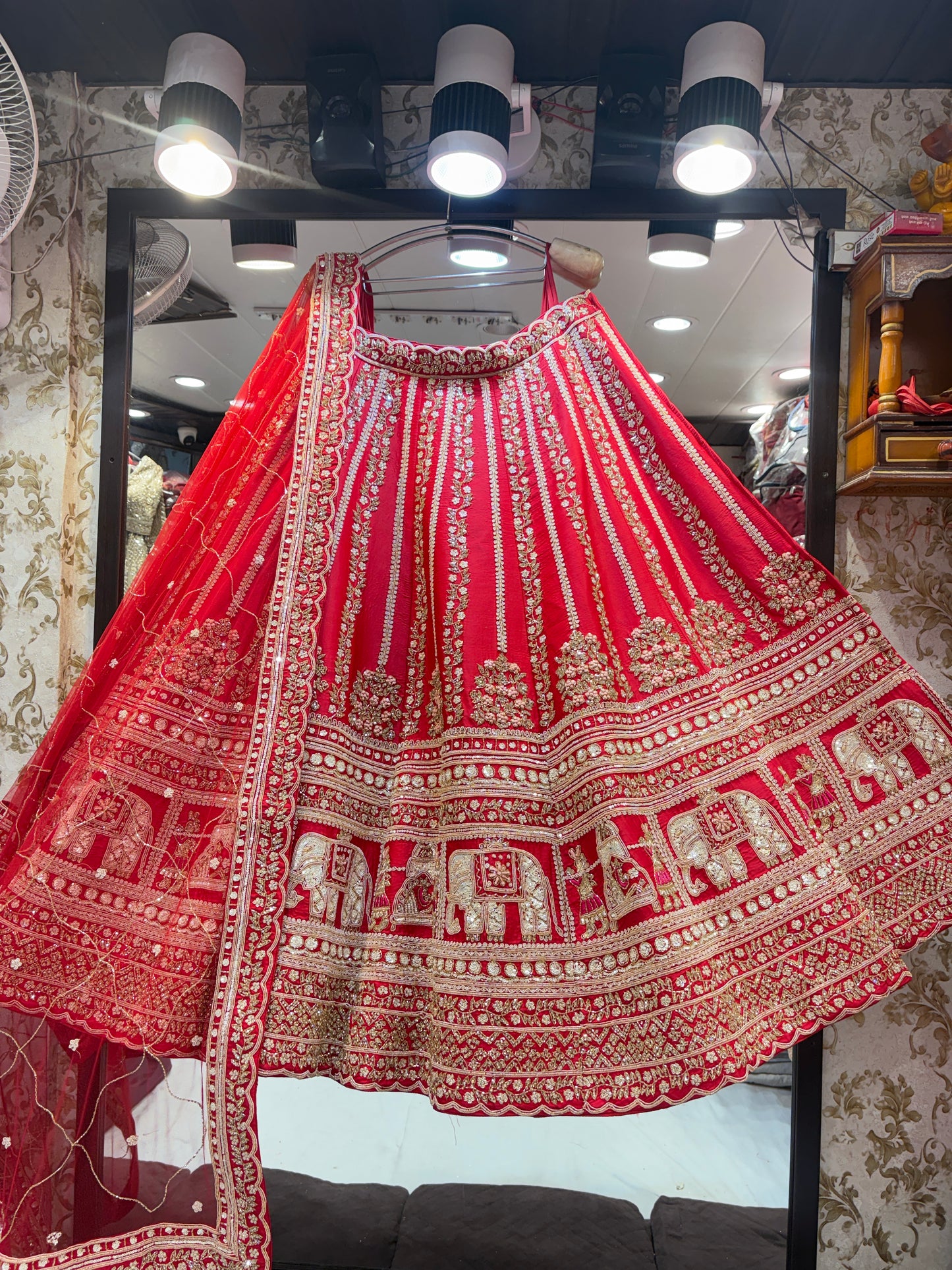 Fantastic rani pink Doli barat handwork bridal Lehenga