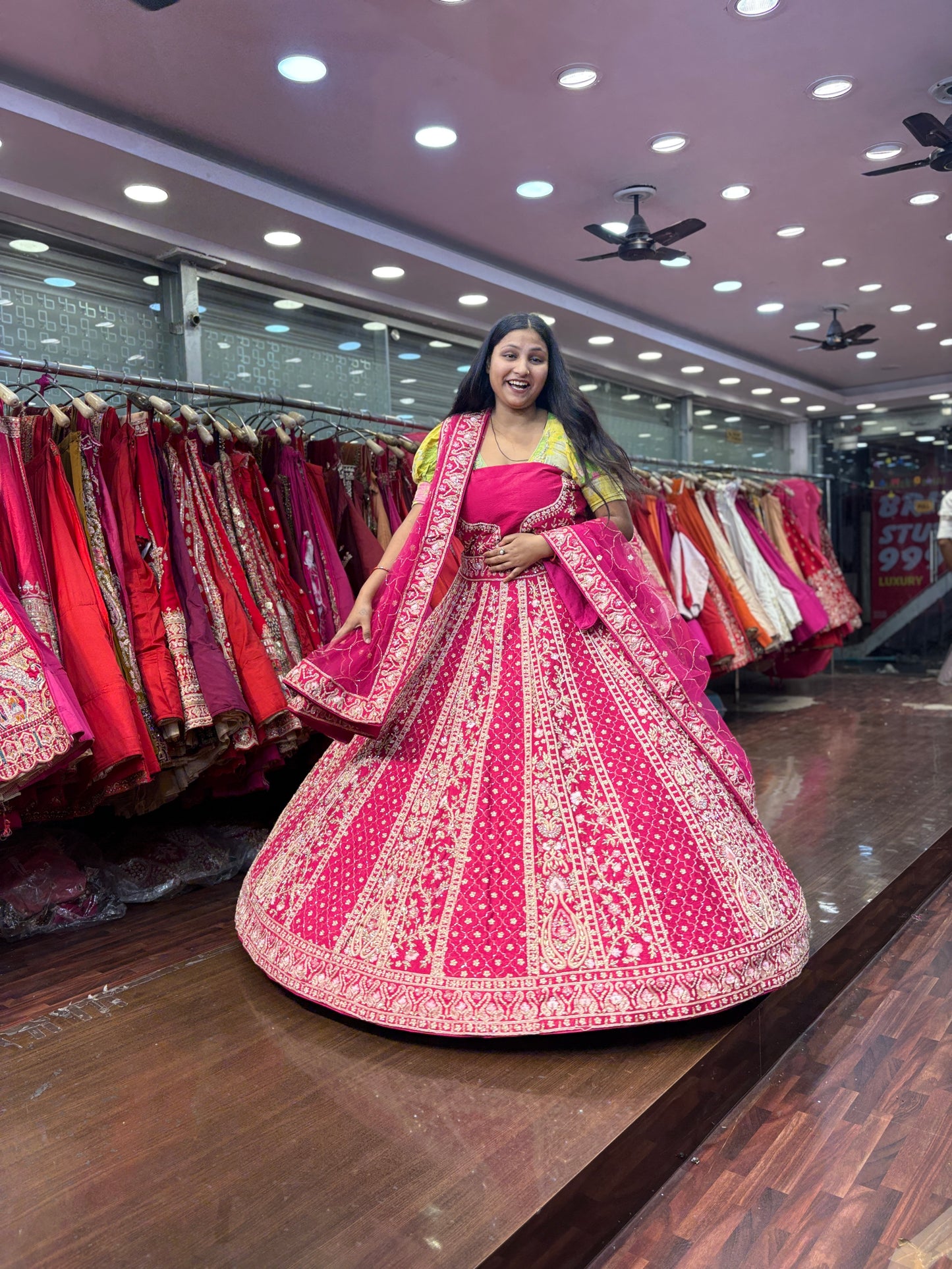 Astonishing red bridal Lehenga