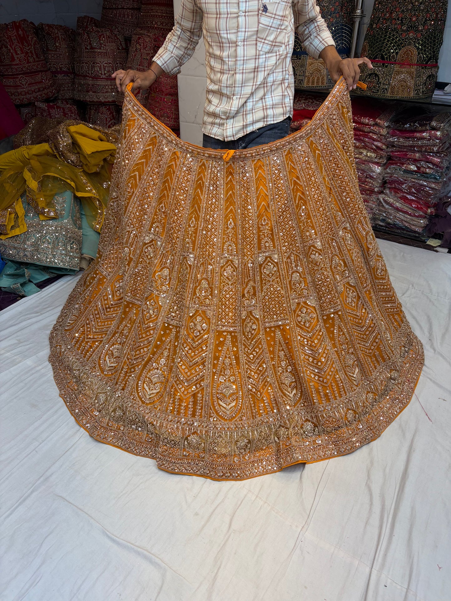 Mustard Designer Lehenga